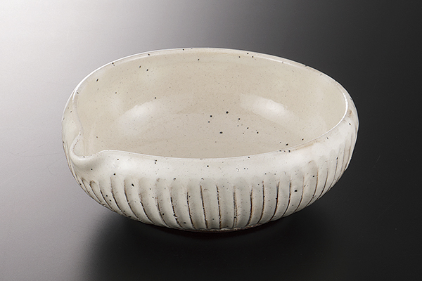 粉引削ぎ目 片口鉢