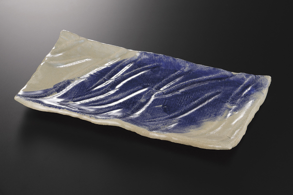 青雲流し 波彫長盛皿