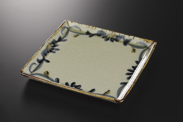 花唐草 正角盛皿