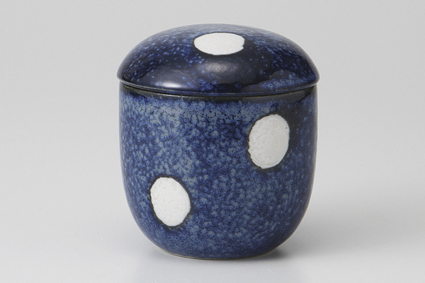 紺釉水玉 むし碗