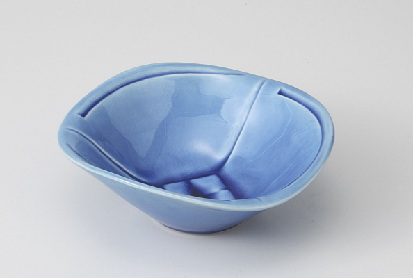 青釉 とじめ三角小鉢