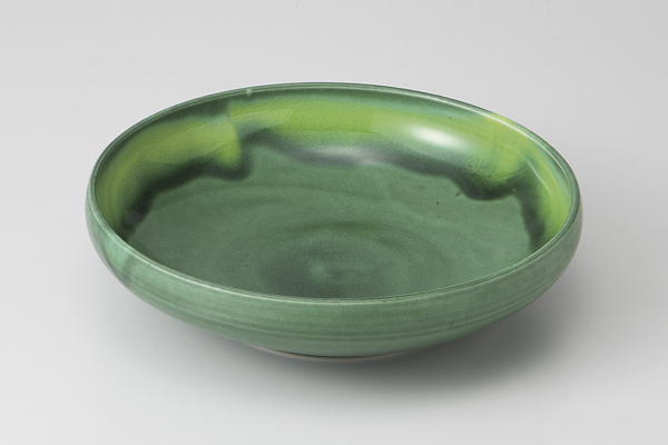 緑釉黄流し ボール