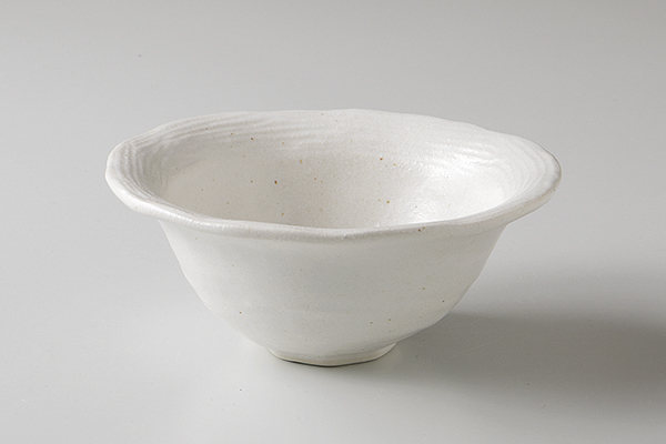 白灰(抗菌釉) ストライプ小鉢