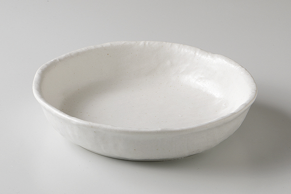 白灰(抗菌釉) 6.0浅鉢