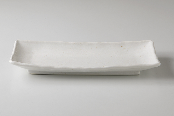 白灰(抗菌釉) サンマ皿