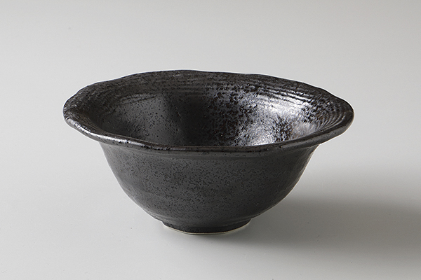黒錆(抗菌釉) ストライプ小鉢