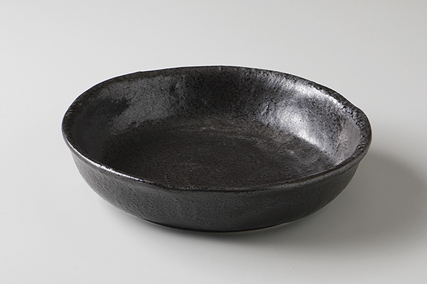 黒錆(抗菌釉) 6.0浅鉢
