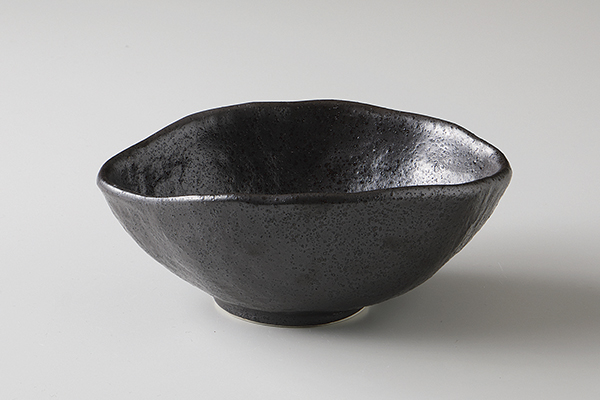 黒錆(抗菌釉) 変形小鉢