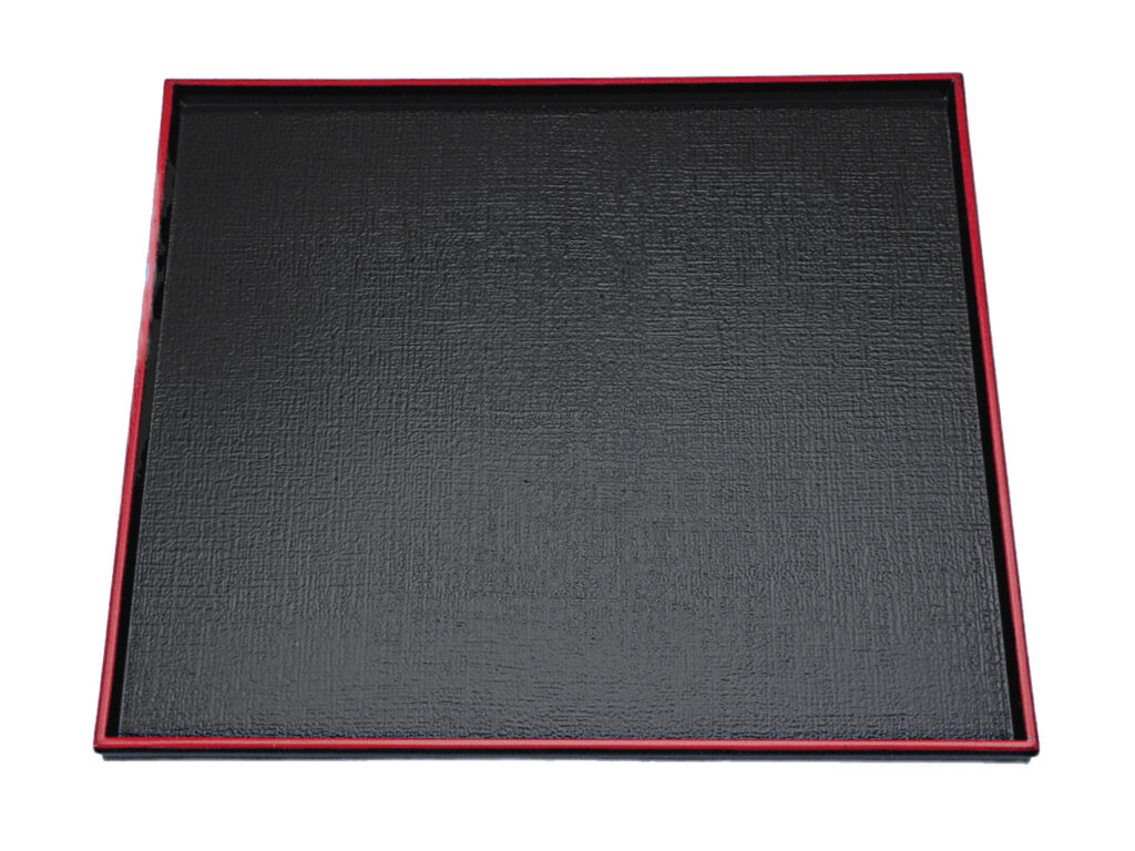 角布目盆 黒天朱 8.5寸