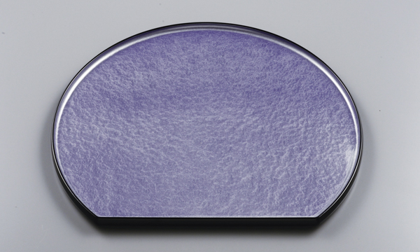 隅丸半月盆 紫ｱｸｱSL 尺2