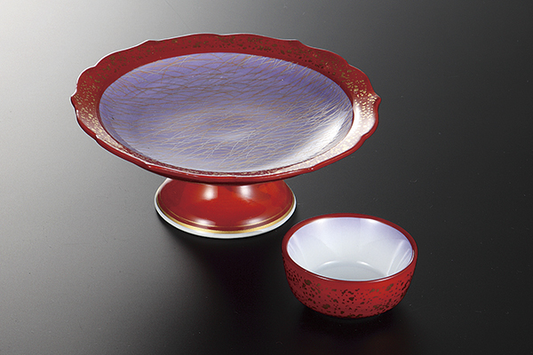 朱巻紫野 高台向付