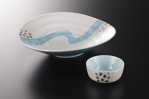 パール流水 楕円向付