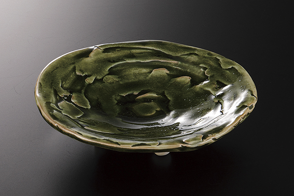 織部荒磯 丸向付