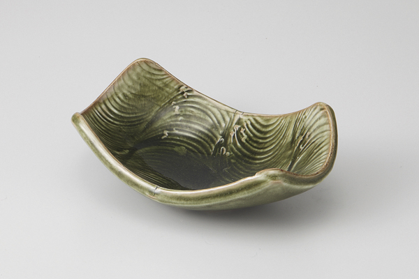 織部流水紋 四方向付