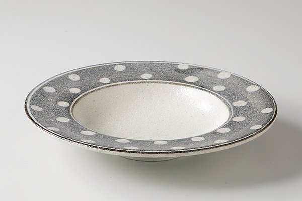 白ドット リム6.0鉢