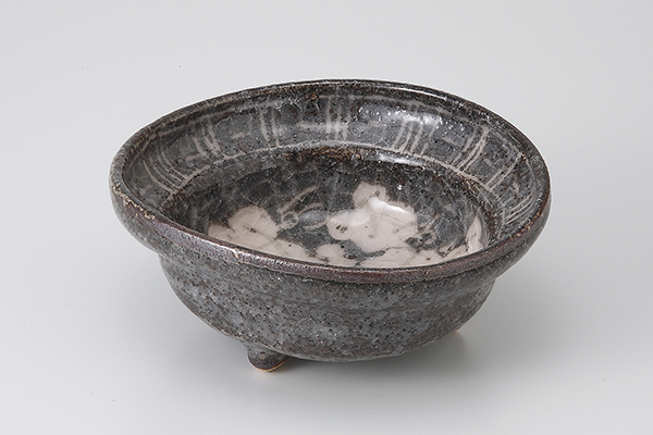 鼠志野ブドウ 三足向付