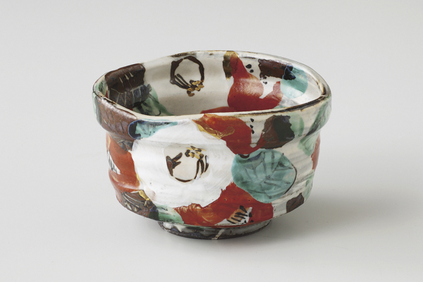 紅白椿(無鉛) 小鉢