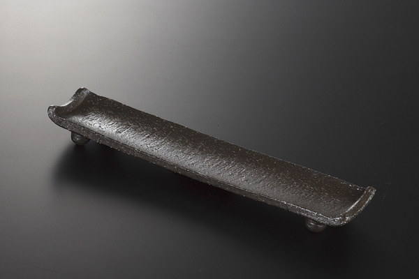 黒伊賀 細付出皿