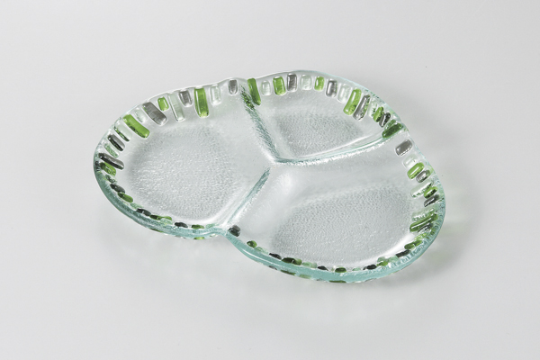 ストライプ 三仕切皿