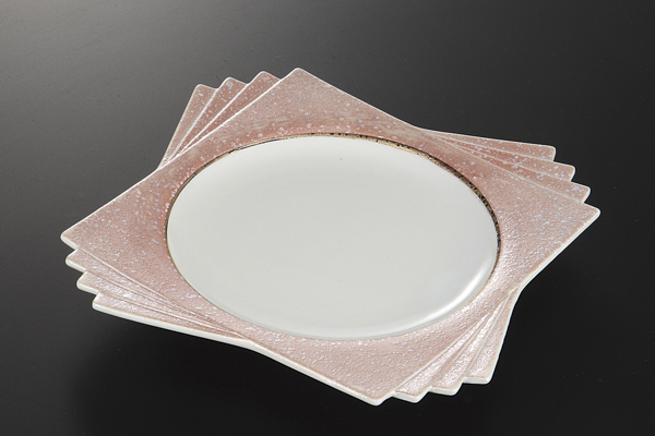 ラスターピンク 折角皿
