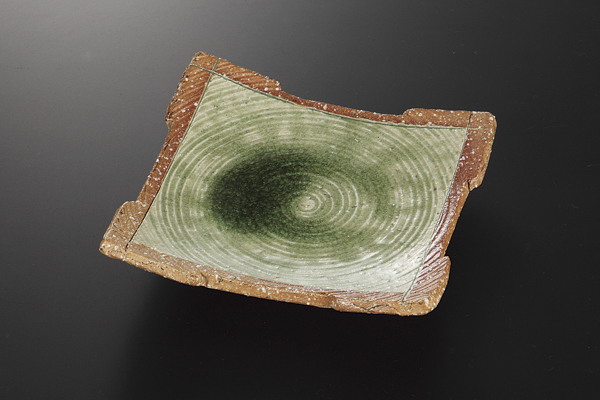 伊賀渦紋 正角皿