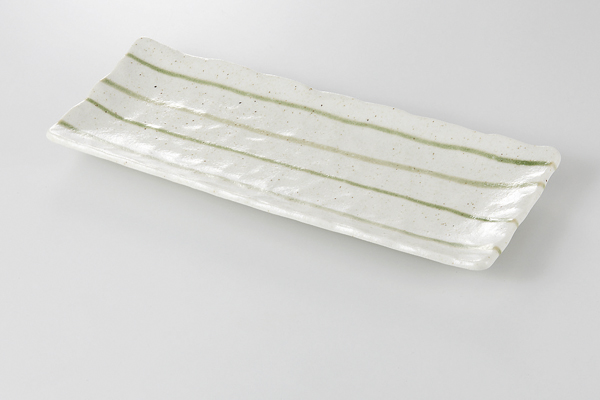 粉引織部流 サンマ皿