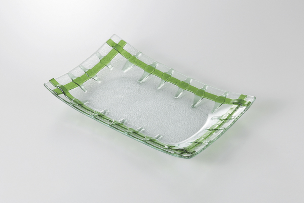 グリーン垣 長角皿