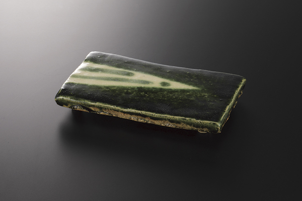 織部 足付寿司皿