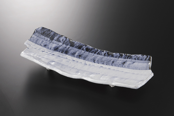 呉須線段 尺二盛込皿