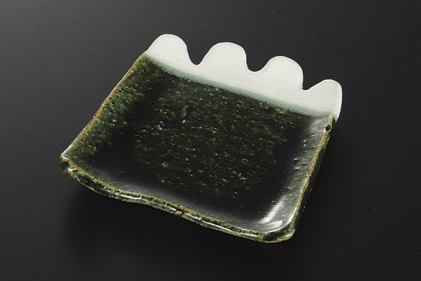 織部富士山 銘々皿