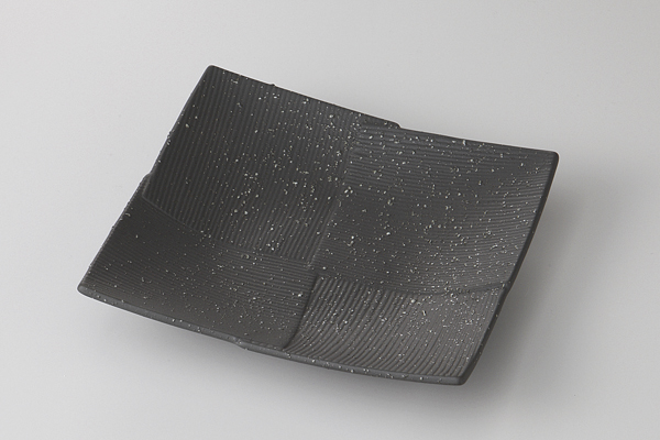 備前風市松 角取皿