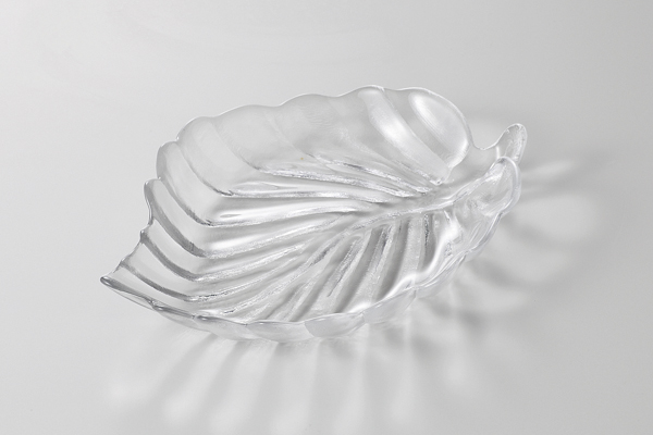 クリアー 葉型皿
