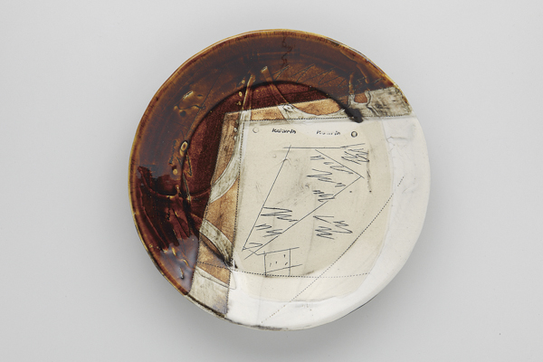 マーブル茶 パスタプレート