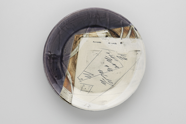 マーブル紫 パスタプレート