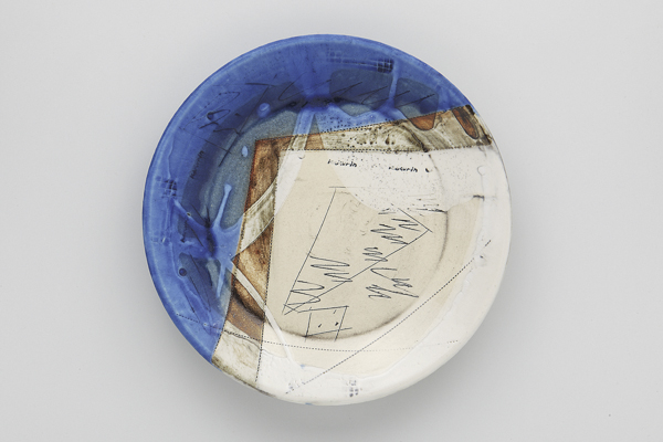 マーブル青 パスタプレート