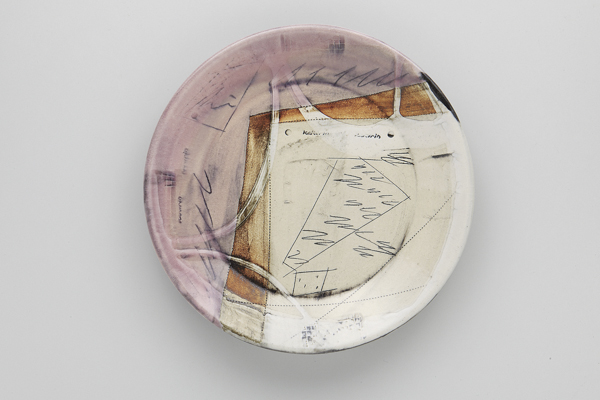 マーブル桃 パスタプレート