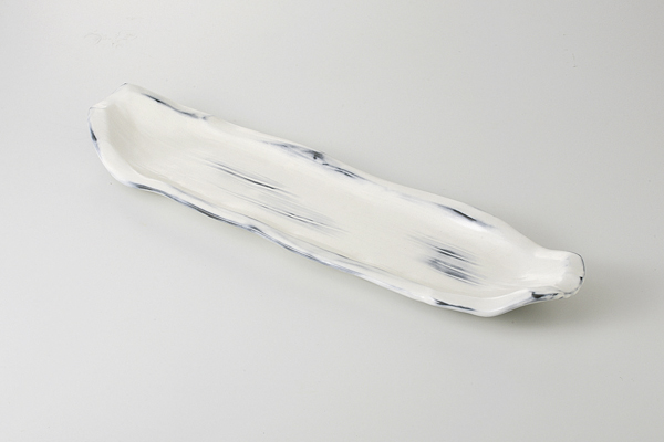 【廃番】粉引化粧流 長盛皿