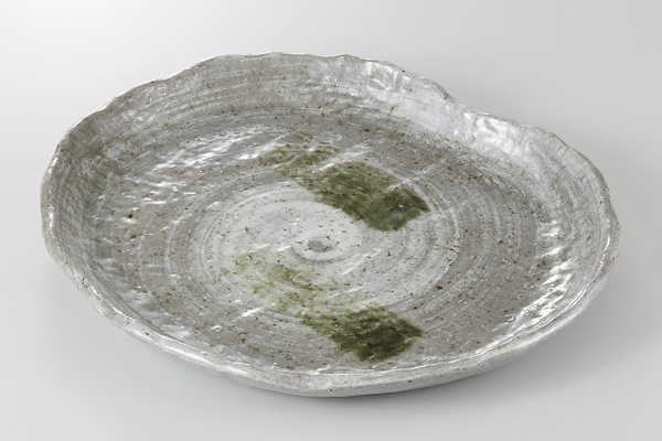 青地織部 まゆ型皿(小)