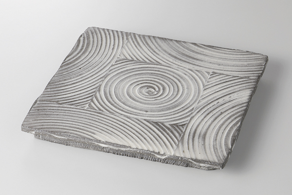 窯変刷毛目 正角皿