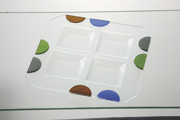 半円文様 仕切皿