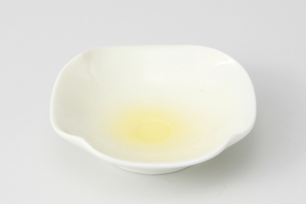 黄磁 四方押小鉢