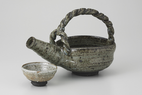 朱唐津 手付冷酒器