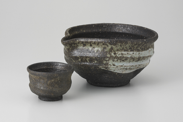 朱唐津 片口冷酒器