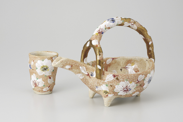 淡墨桜(無鉛) 手付冷酒器