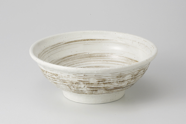 粉引刷毛目 6.3高台丼