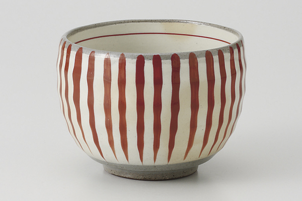 【廃番】粉引細十草 ゆったり碗