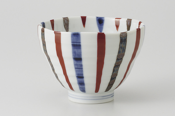 【廃番】三色朱十草 いっちゃん碗