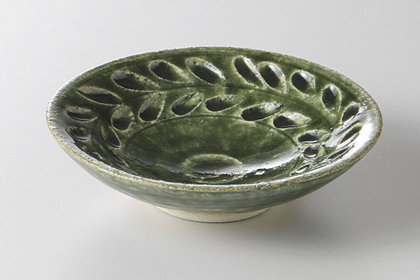 レリーフ(織部) 小皿