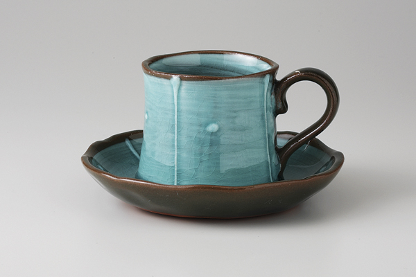 一珍緑釉 コーヒーC/S