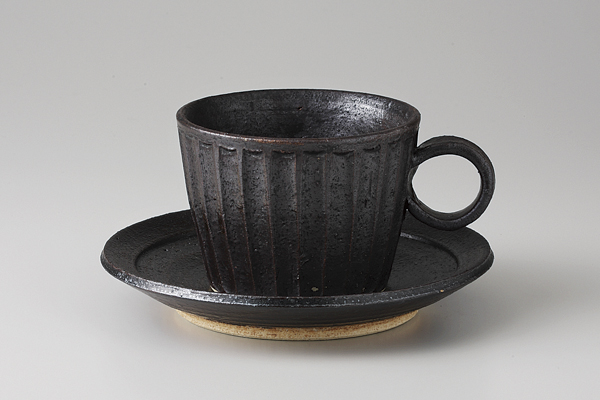 黒釉ソギ コーヒーC/S